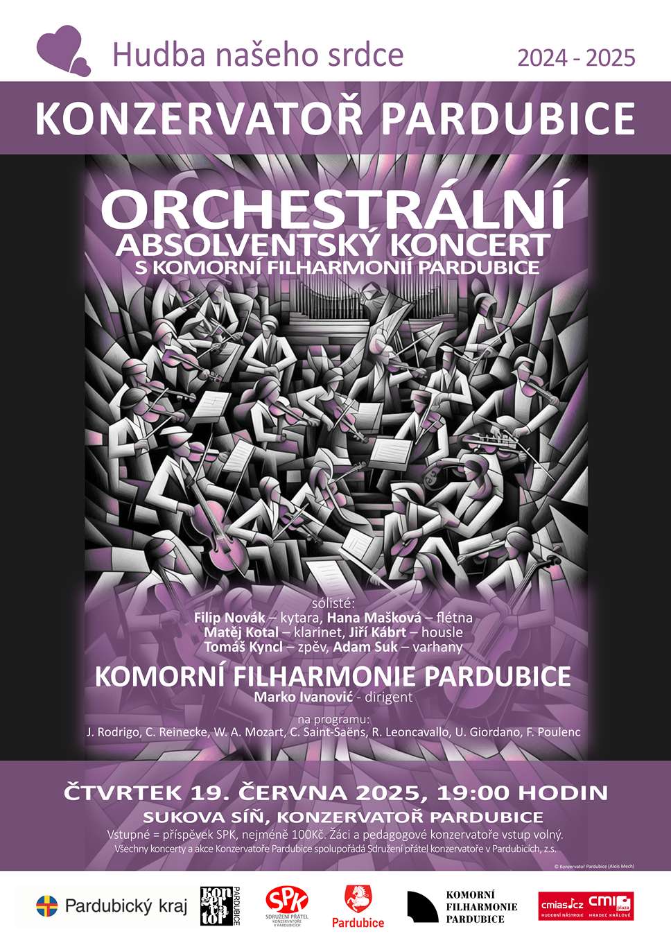 ORCHESTRÁLNÍ ABSOLVENTSKÝ KONCERT S FILHARMONIÍ HRADEC KRÁLO