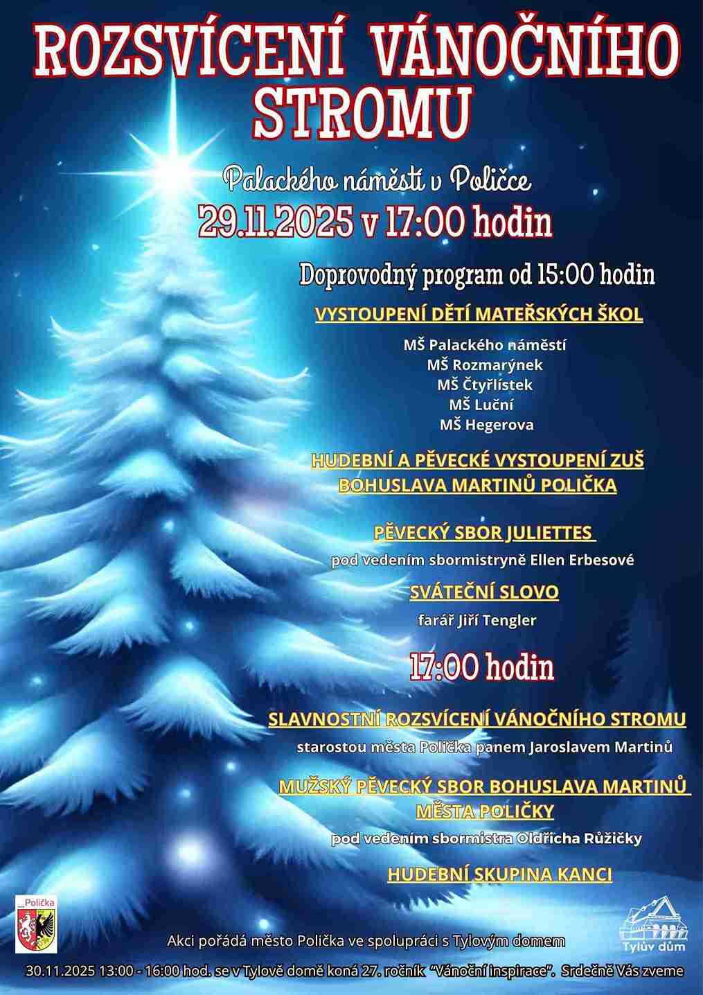ROZSVÍCENÍ VÁNOČNÍHO STROMU - Polička