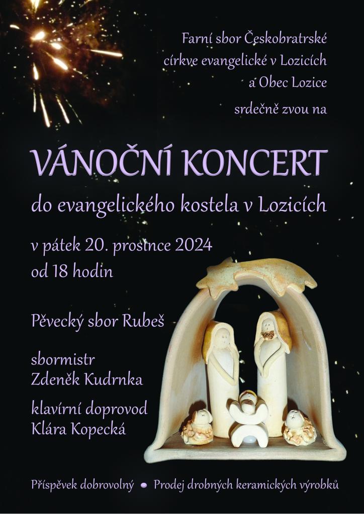 Vánoční koncert v evangelickém kostele v Lozicích