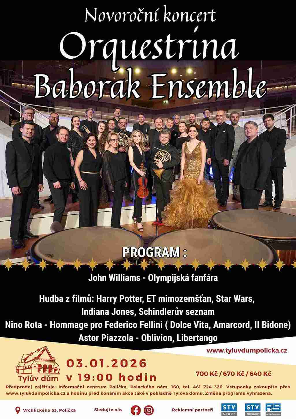 Novoroční koncert Orquestrina Baborak Ensemble - Polička