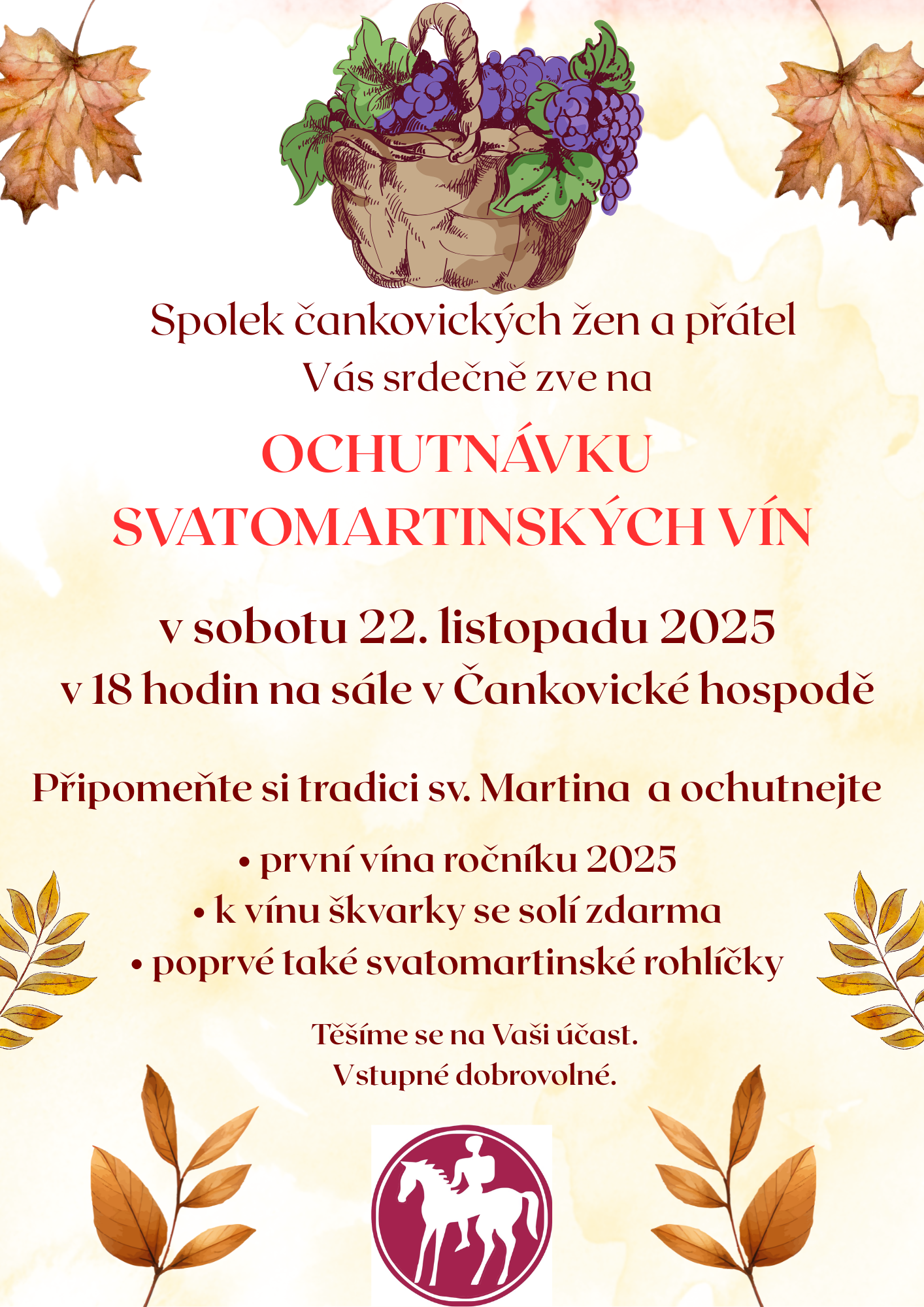 OCHUTNÁVKA SVATOMARTÍNSKÝCH VÍN